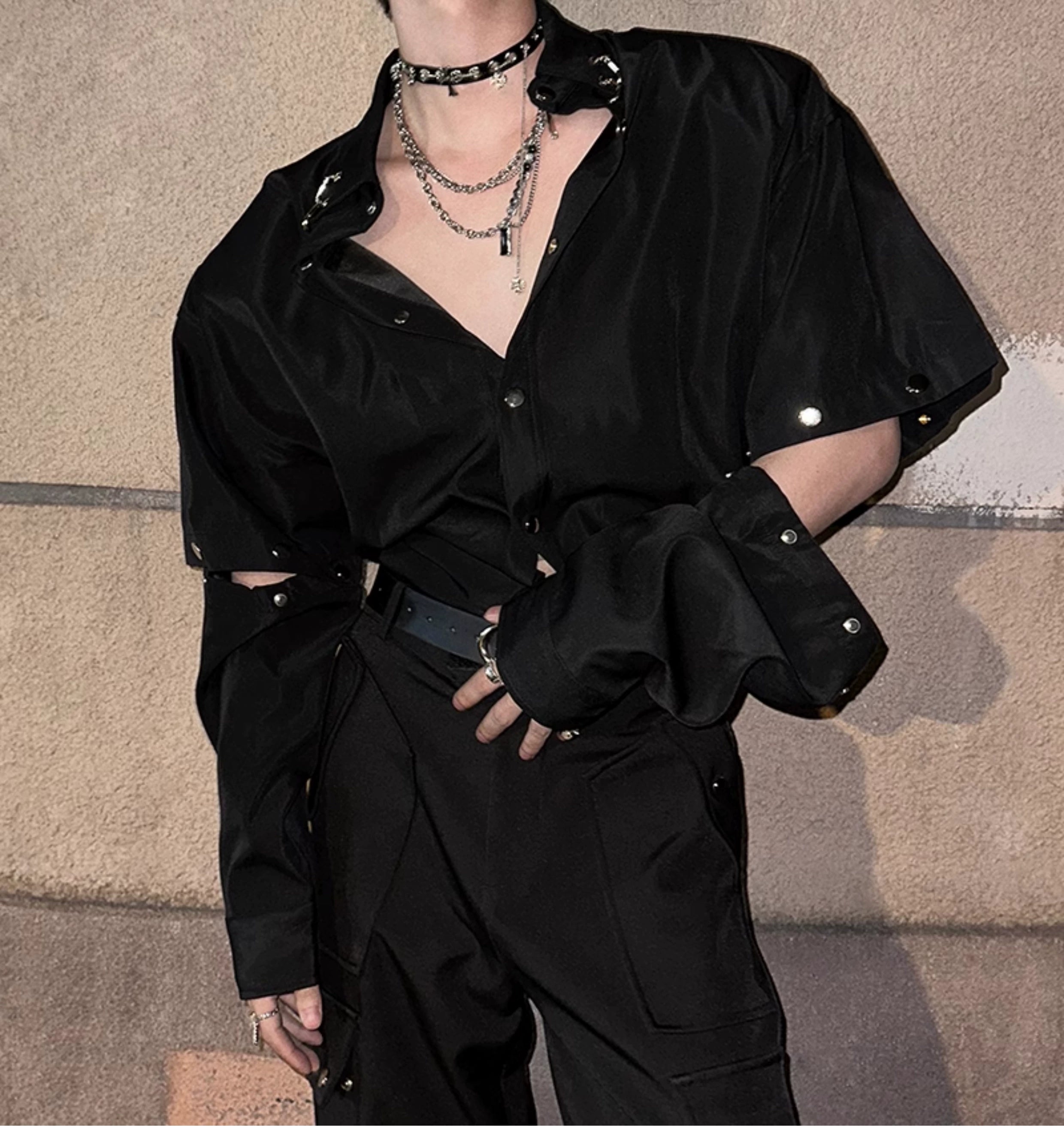 Detachable Sleeve Shirt