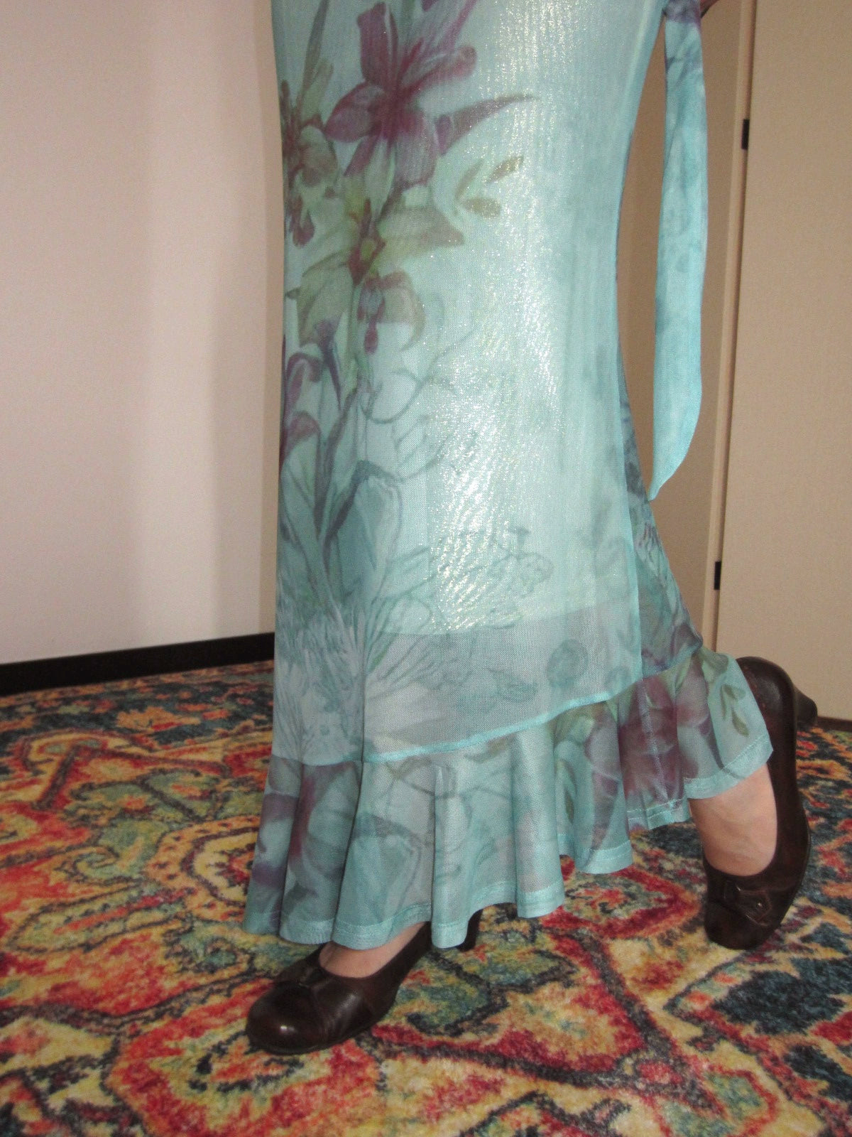 Aqua Floral Maxi Set