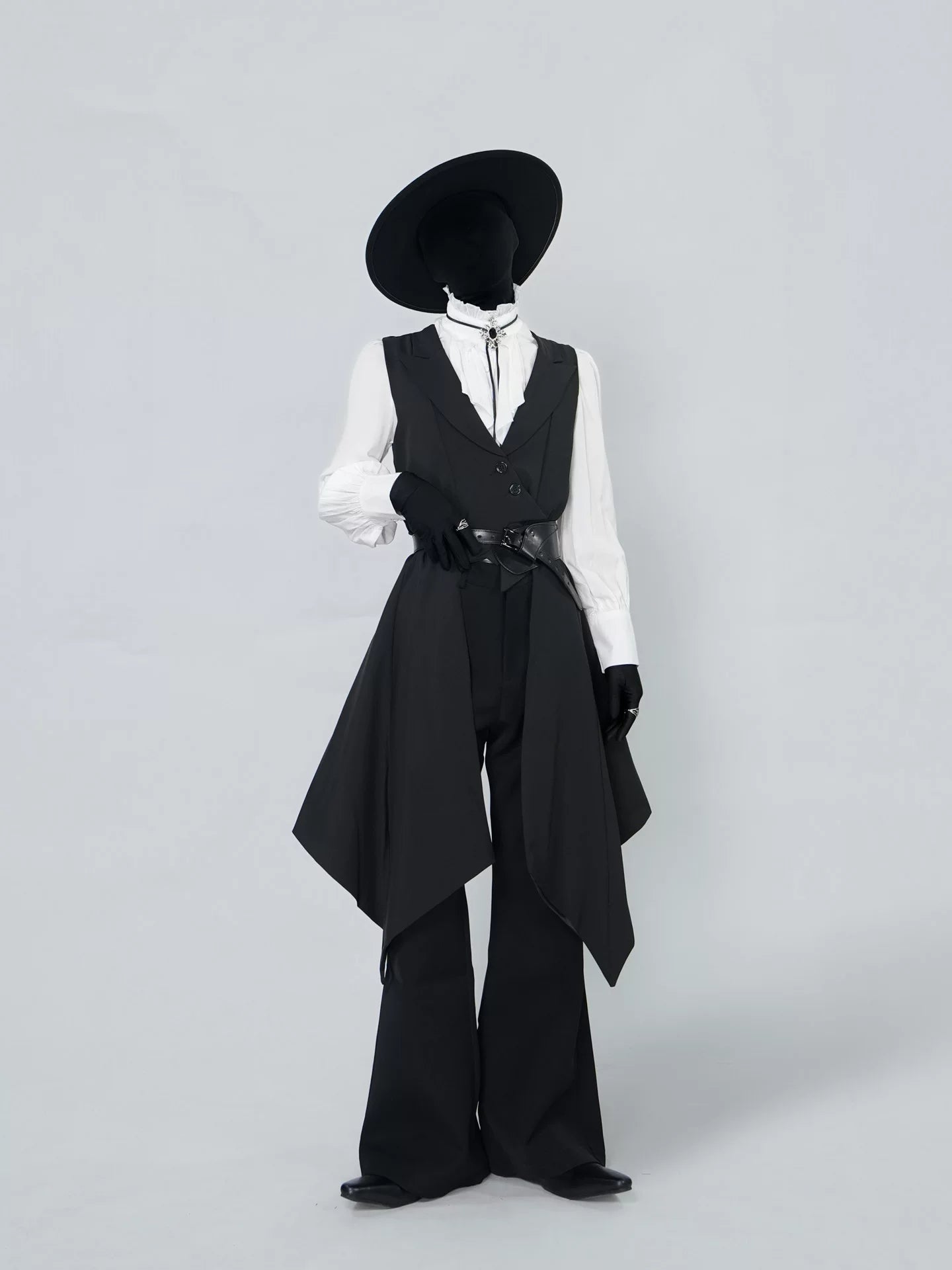 Noir Magistrate Layered Tailcoat Vest