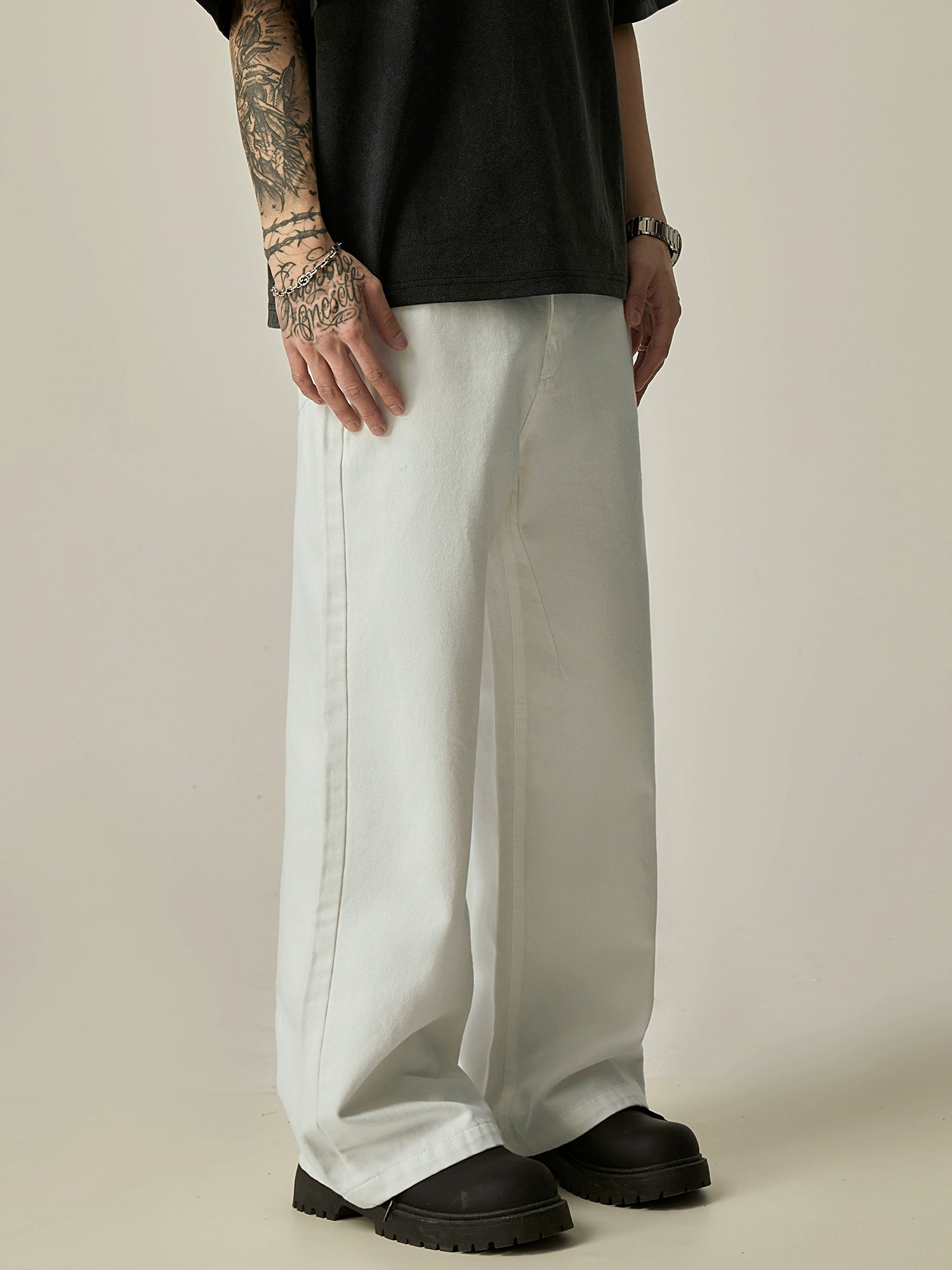 Ivory Current Ultra-Wide Jeans