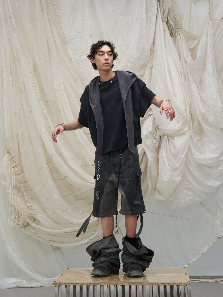 Convertible Panel Cargo Wide Leg Pants