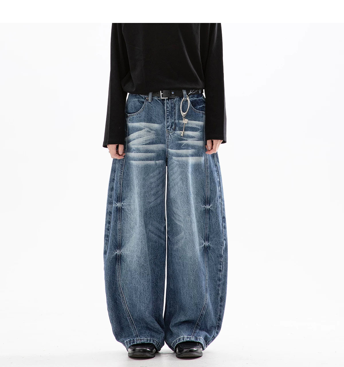 Cloudstripe Ultra Wide-Leg Jeans