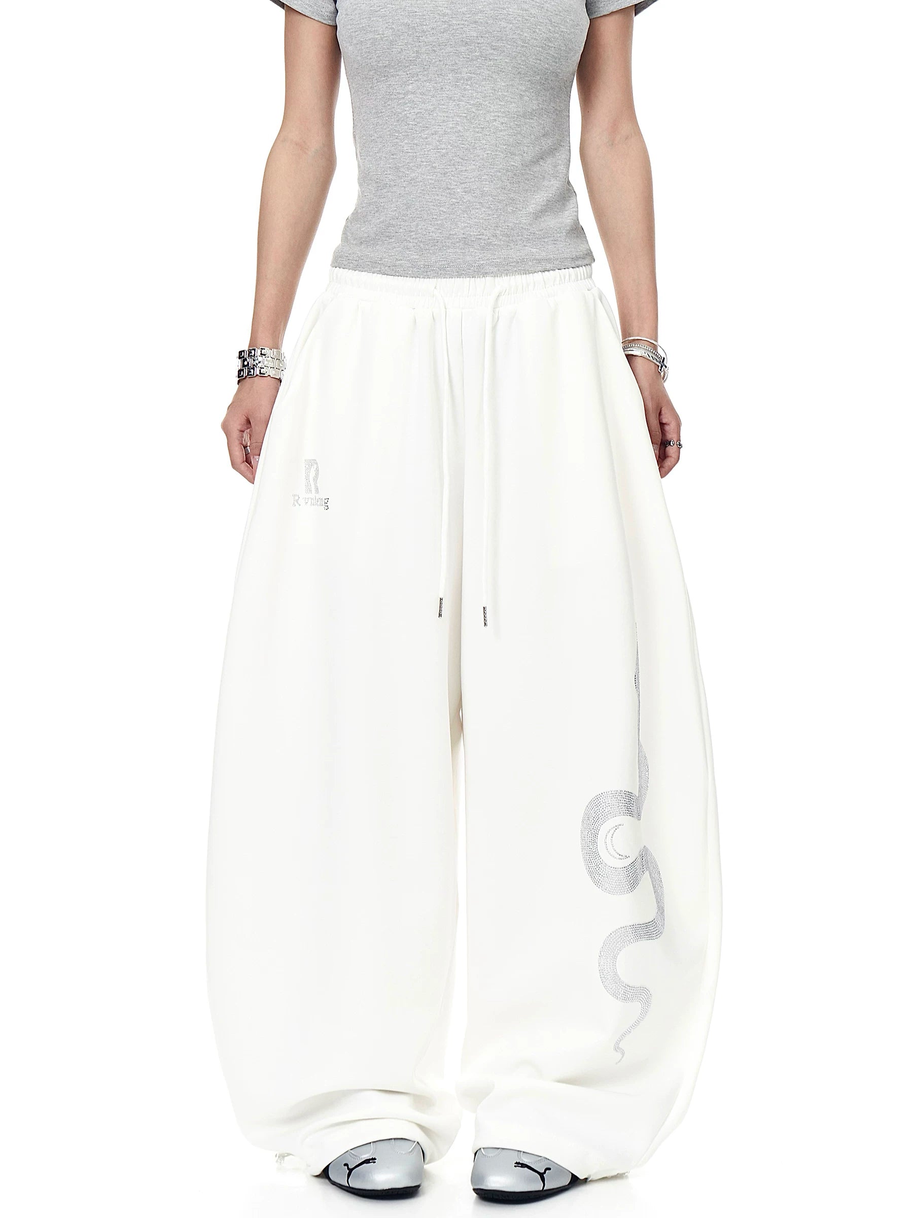 Lunar Serpent Halo Fleece Sweatpants