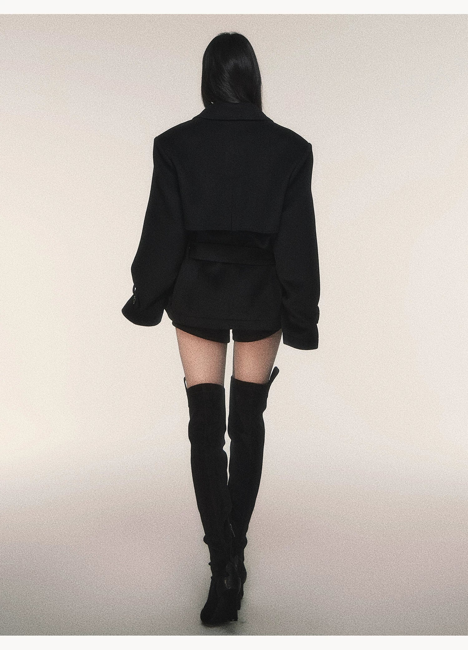Ember Brigade Belted Peacoat