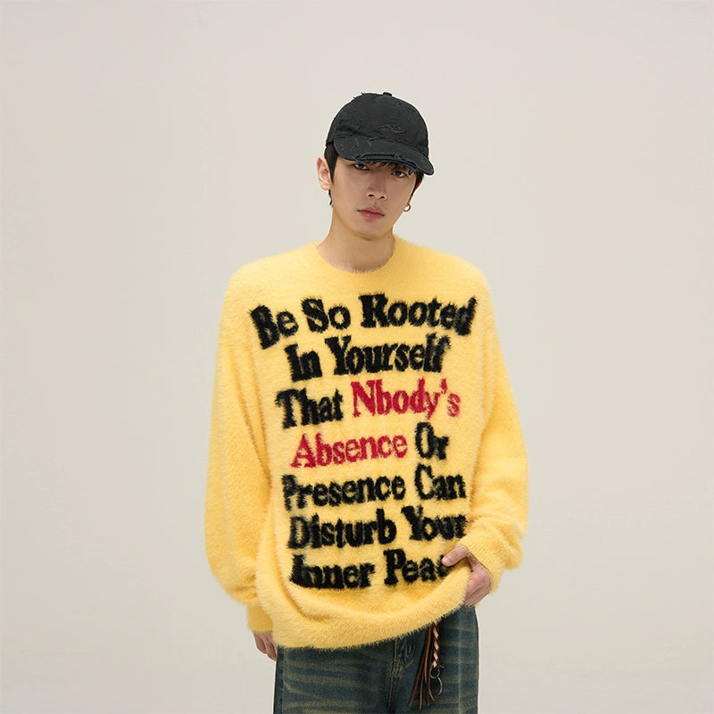 Fuzzy Motivational Quote Sweater