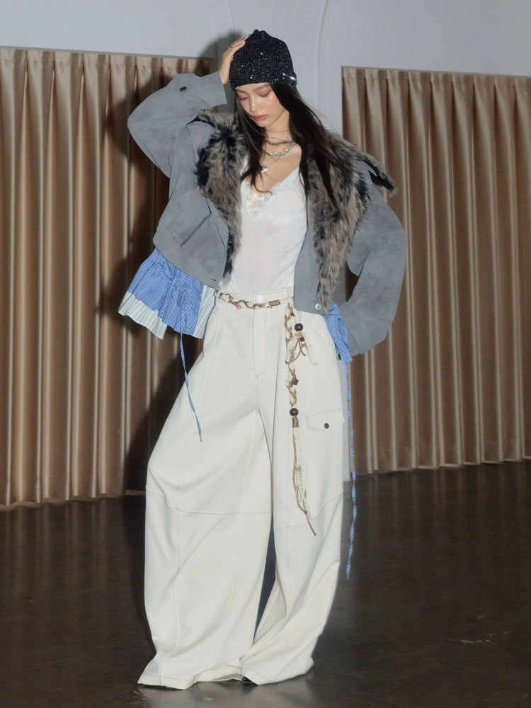 Frosted Wolf Pleat Hybrid Jacket