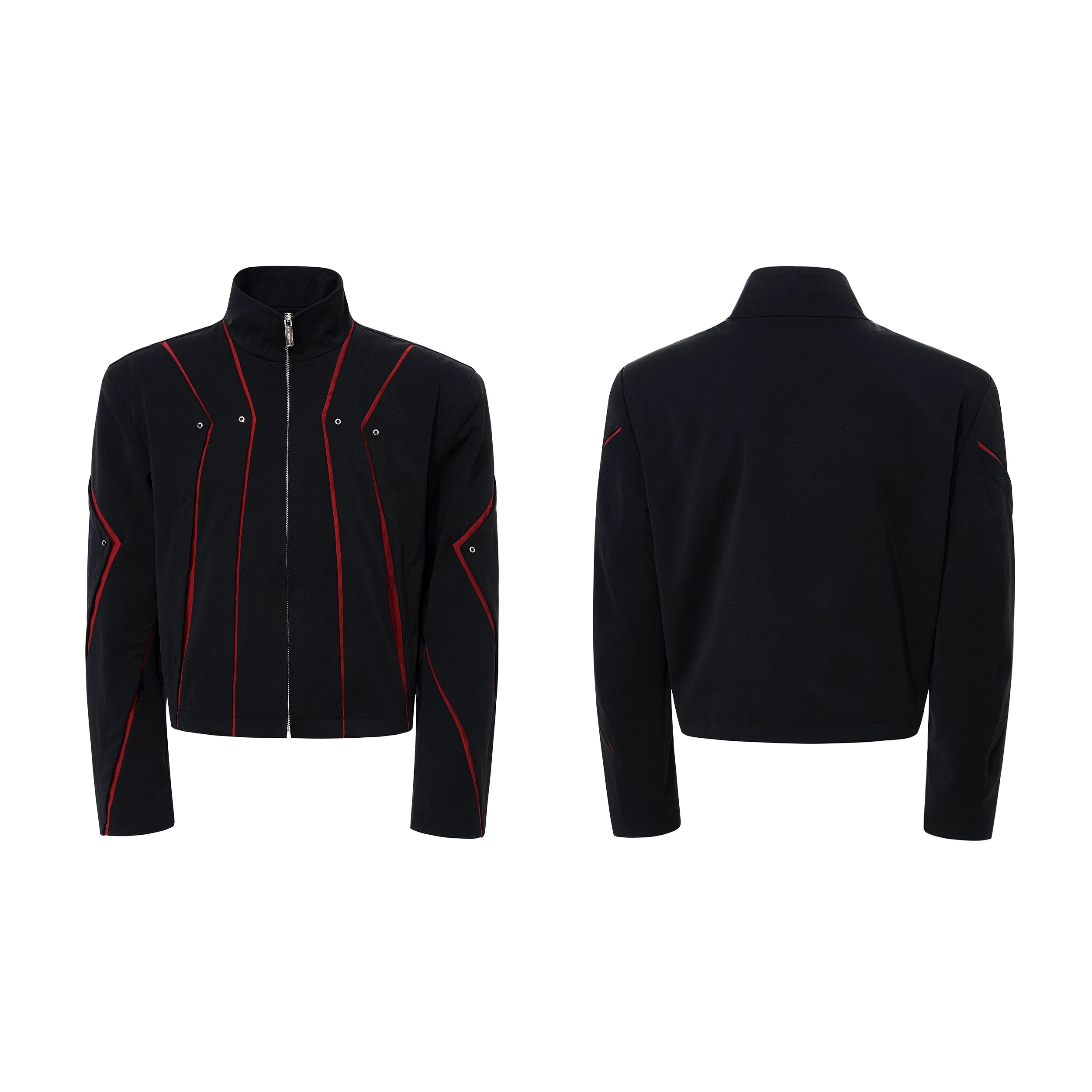 Scarlet Circuit Panel Bomber Jacket