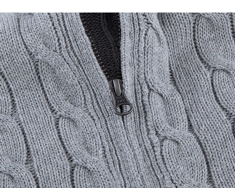 Cable Crest Full-Zip Aran Cardigan