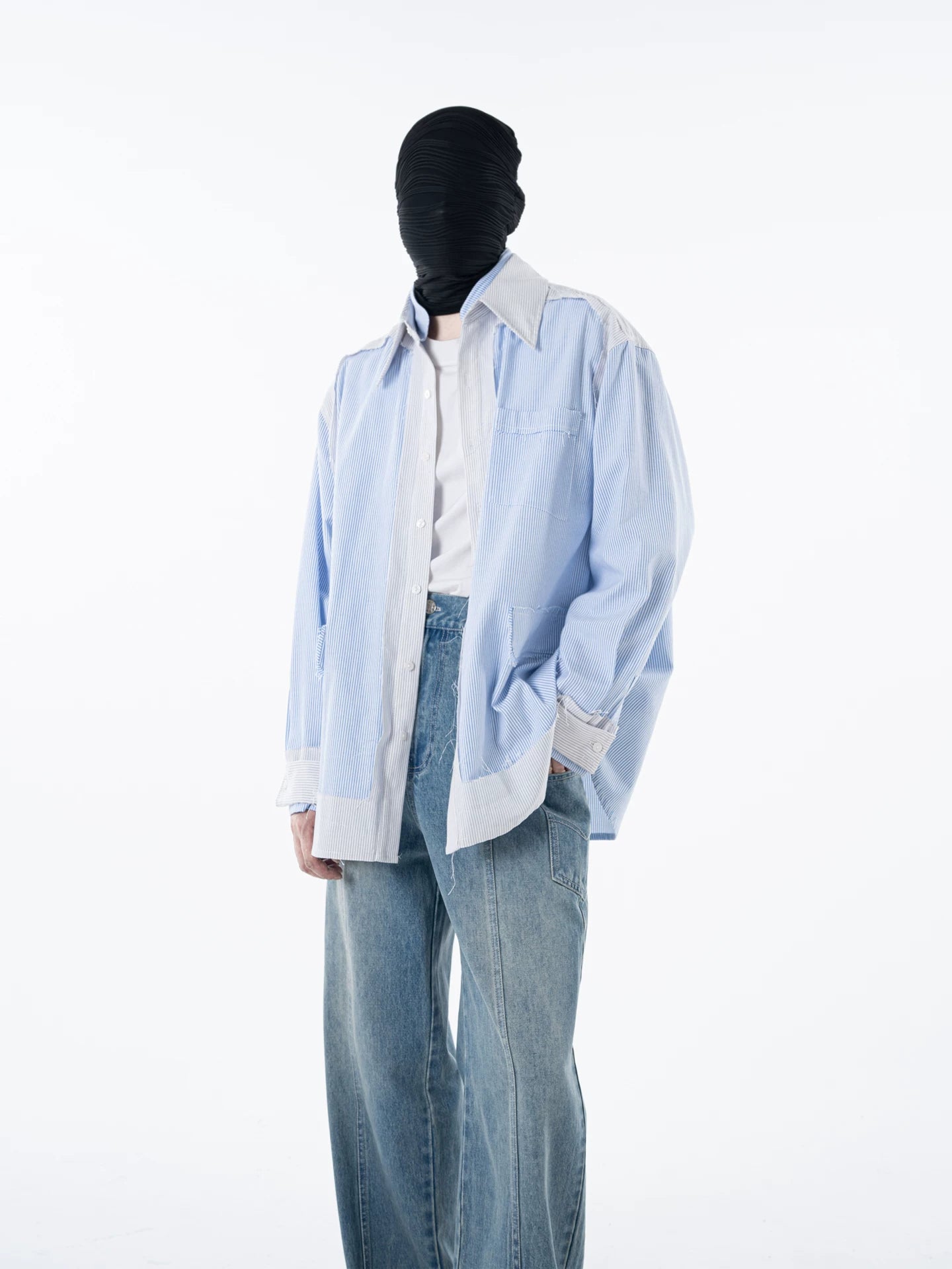 Midnight Mirage Pinstripe Overshirt