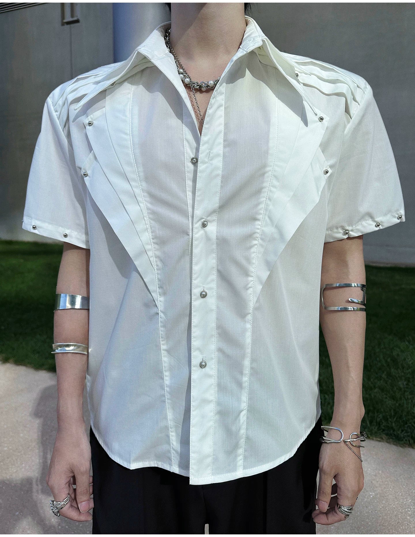 Aurora Spine Paneled Corset Shirt