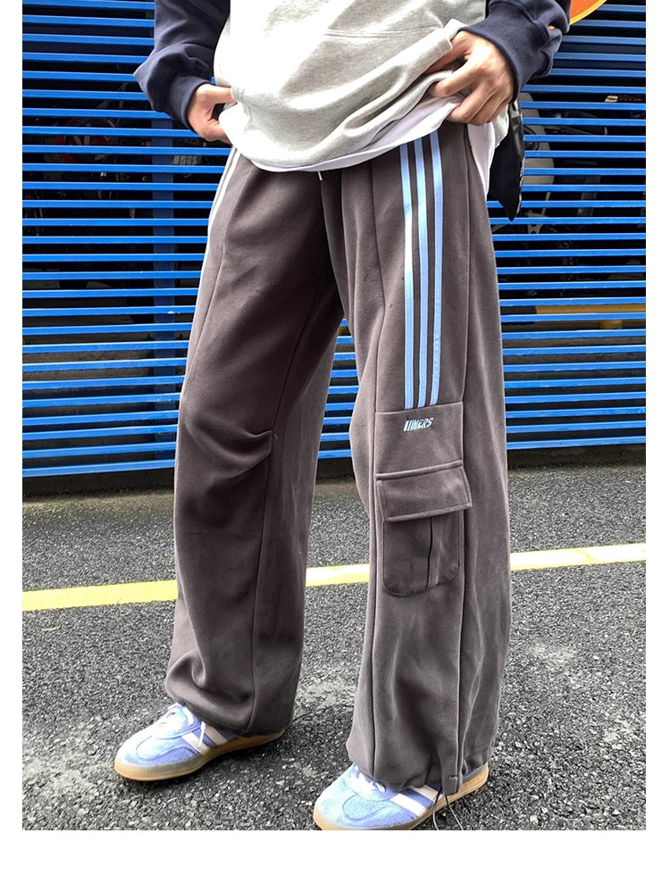 Multicolor Wide-Leg Casual Pants