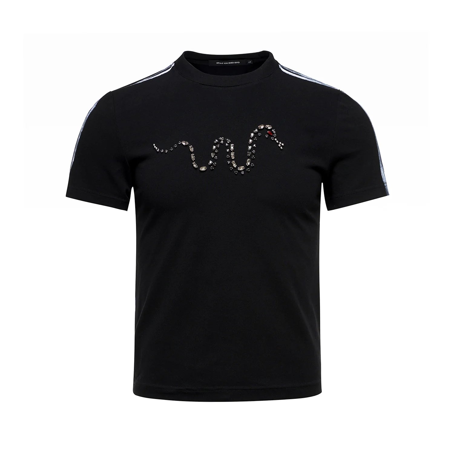 Three-Stripe Crystal Snake Sport T-Shirt