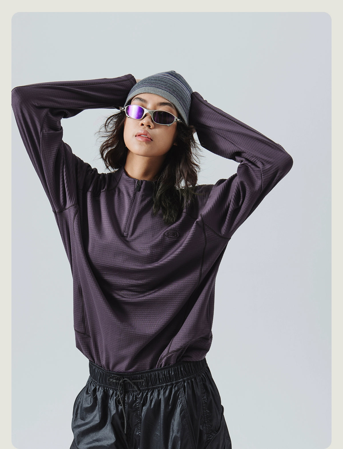 Wool Thermal Stand-Collar T-shirt