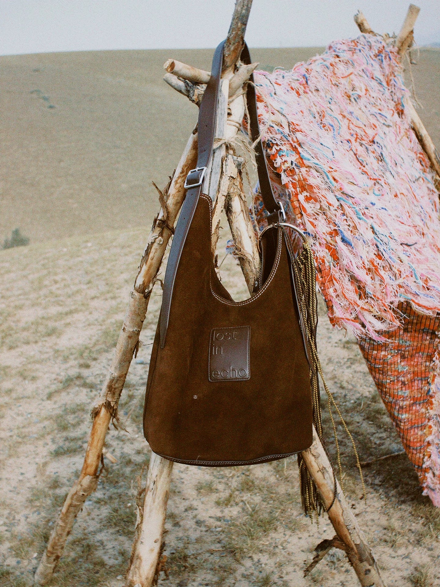 Canvas Suede Commuter Tote Bag - view 2