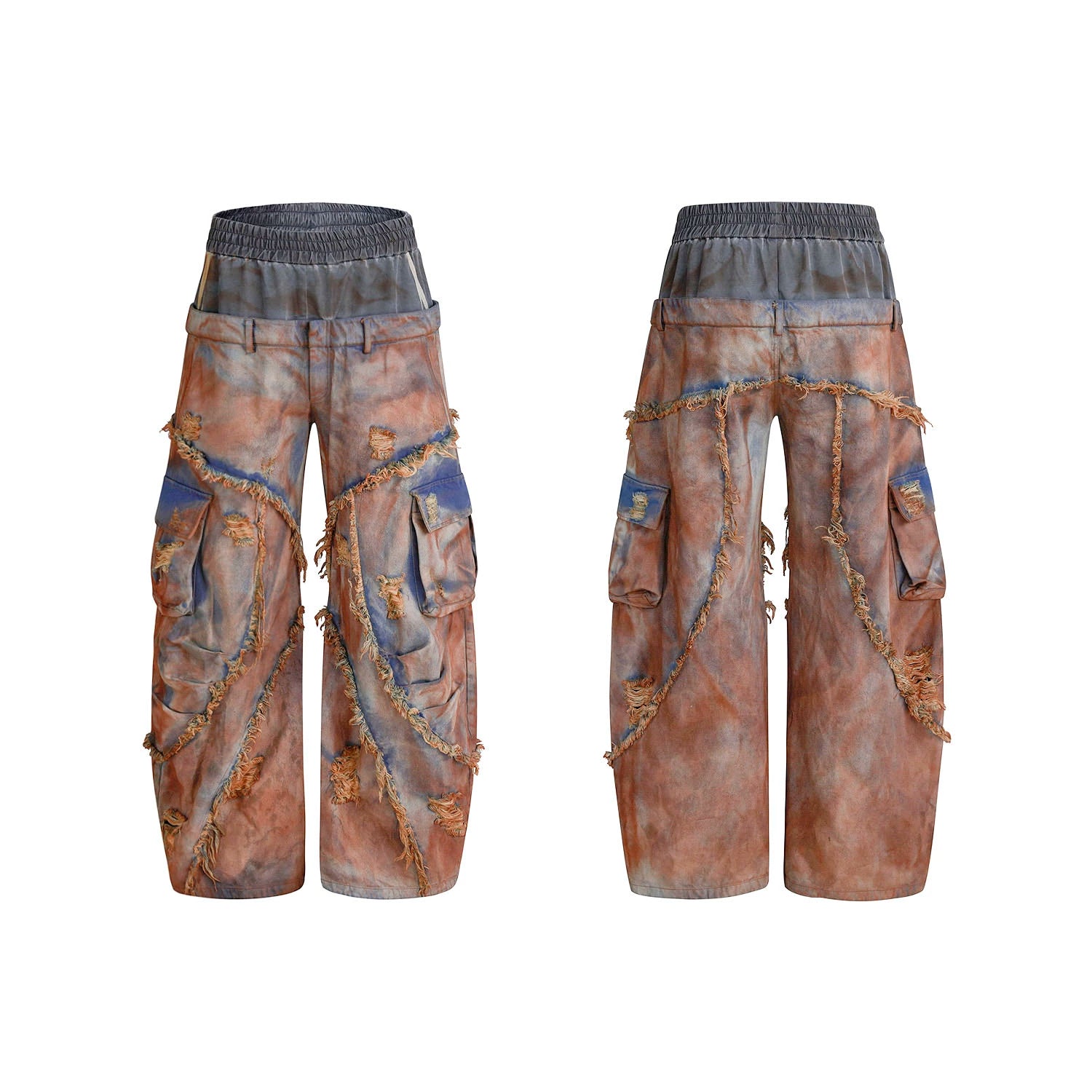 Metallic Streetwear Hooded Set