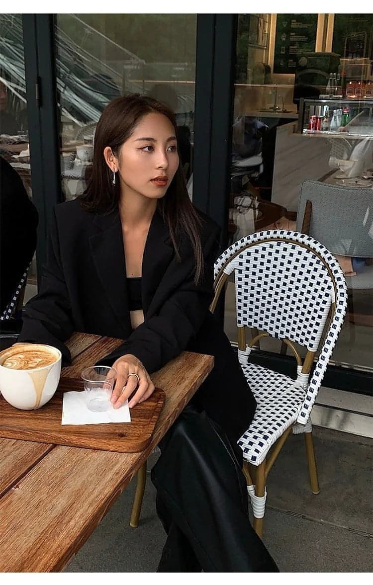 Autumn Collection - Black Loose-Fit Korean Style Blazer - chiclara