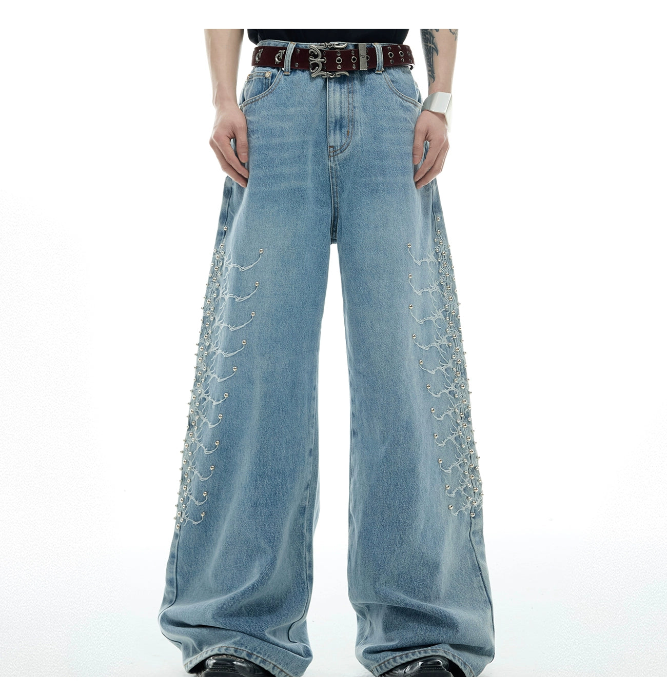 Wide-Leg Baggy Denim Jeans