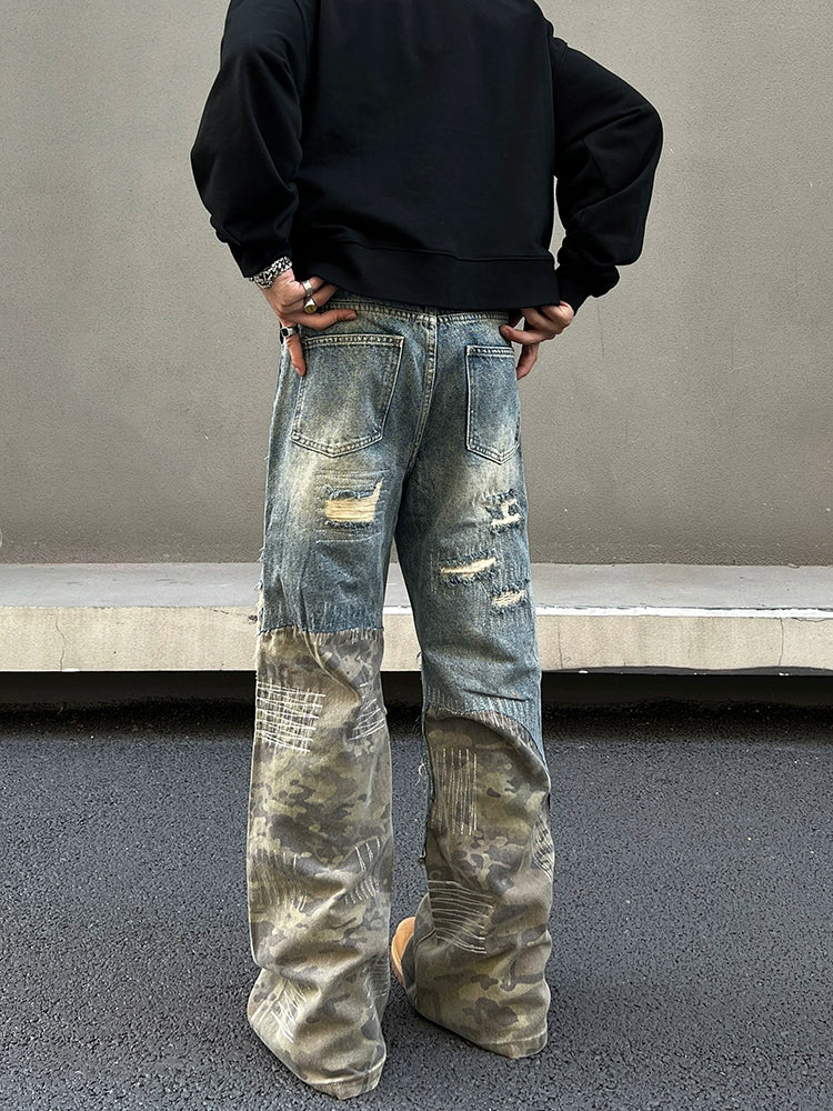 Urban Relic Patchwork Cargo Jeans