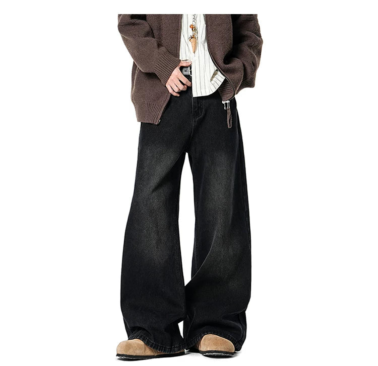 Coal Fade Barrel-Leg Jeans
