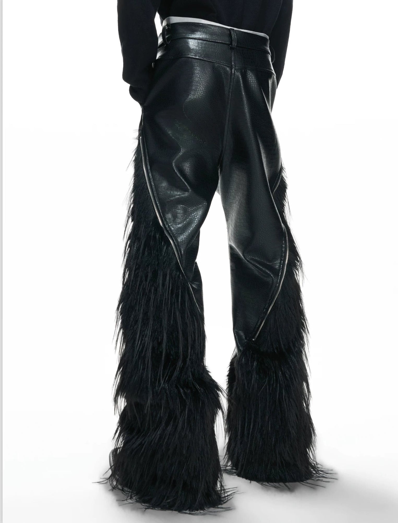 Lycan Fringe Hybrid Leather Trousers