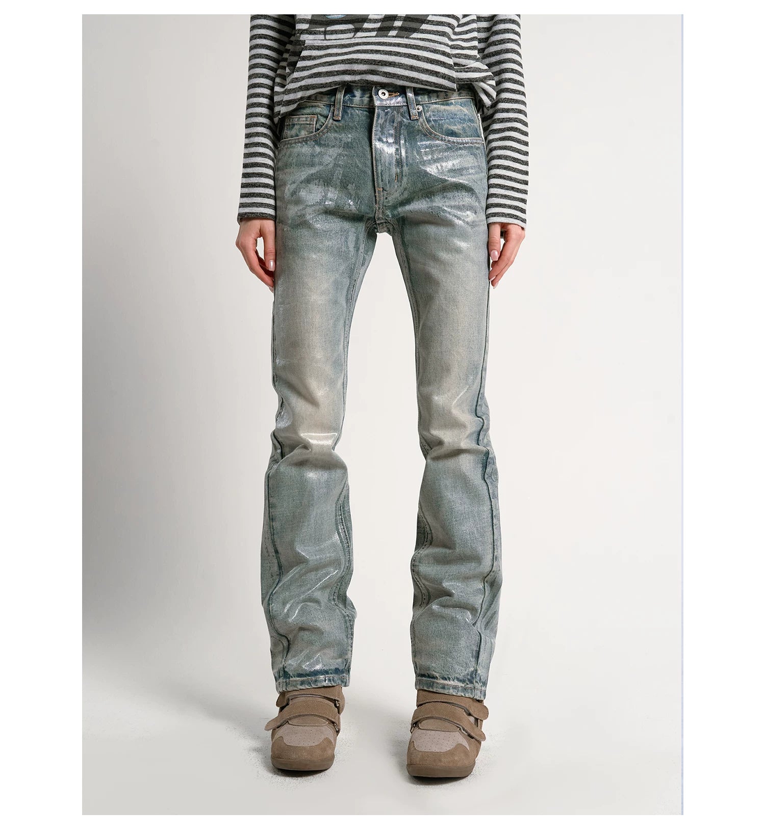 Ice Fade Vintage Wash Straight Jeans