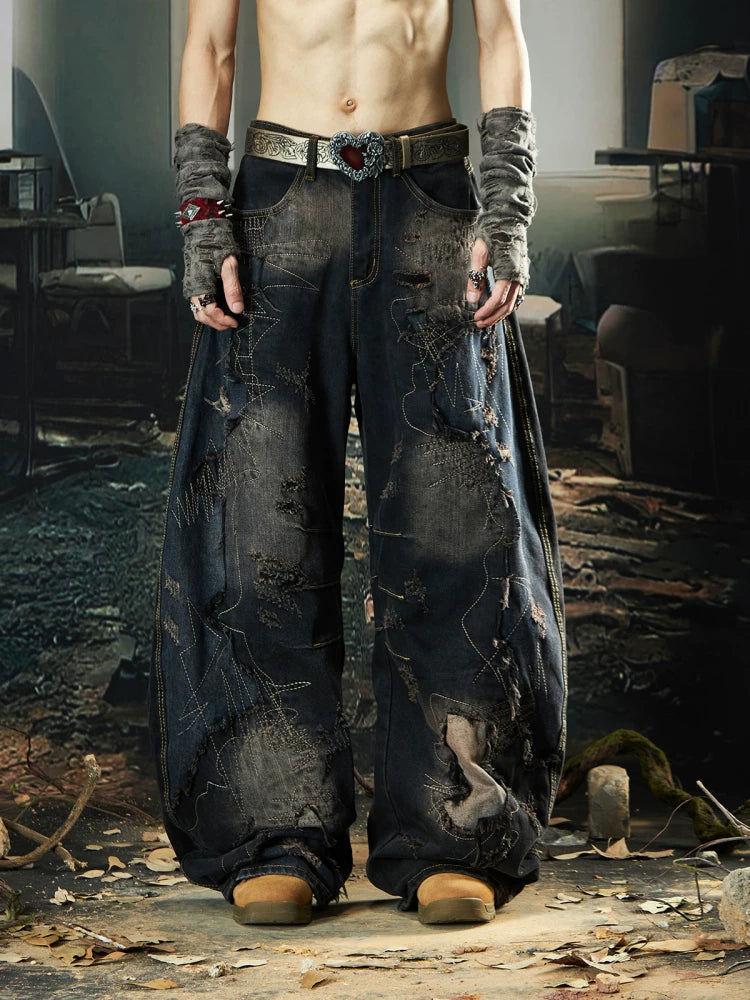 Rustforge Ruin Wide-Leg Denim Pants
