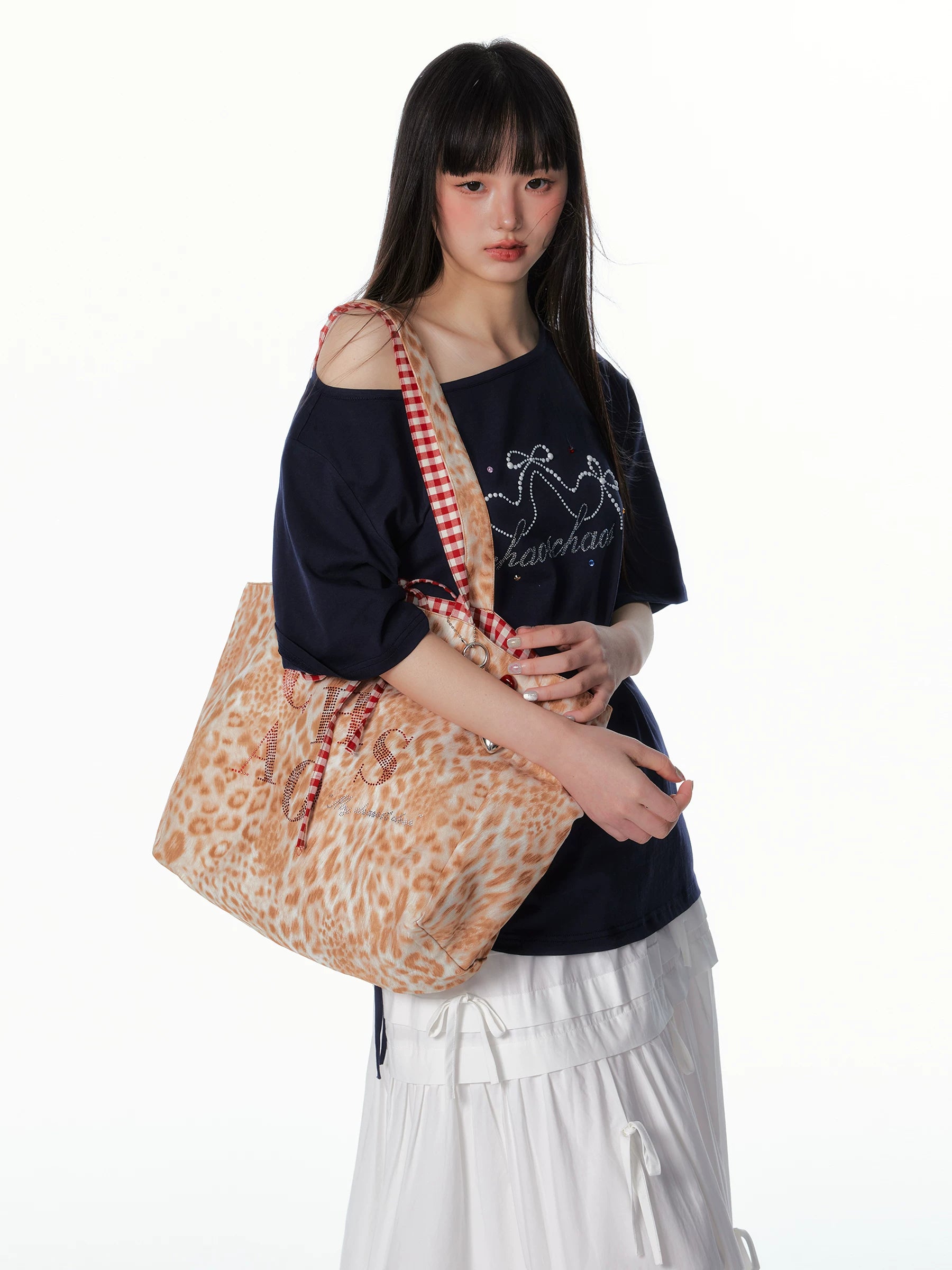 Rhinestone Leopard Reversible Tote - view 4