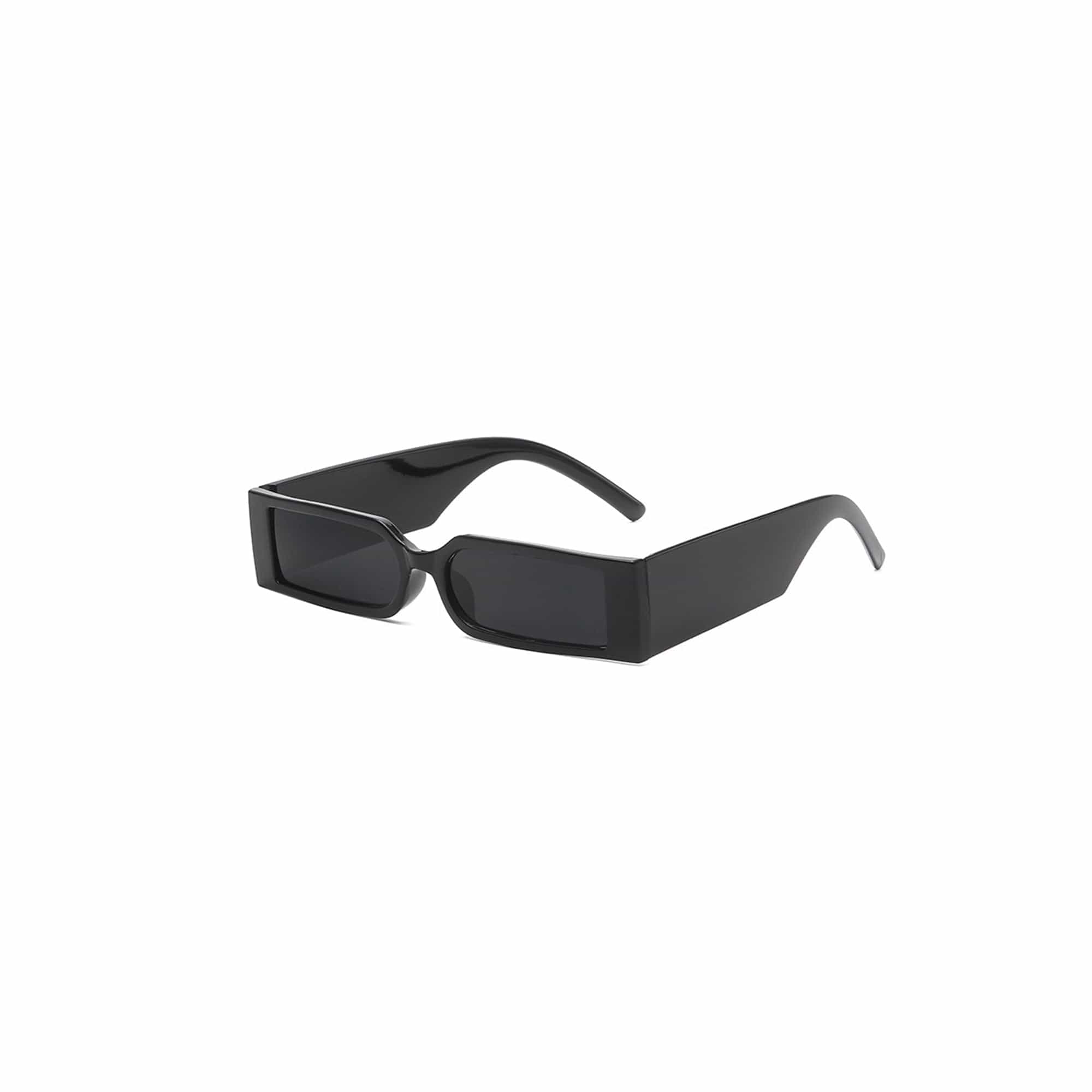 Chunky-Temple Narrow Rectangle Sunglasses - view 7