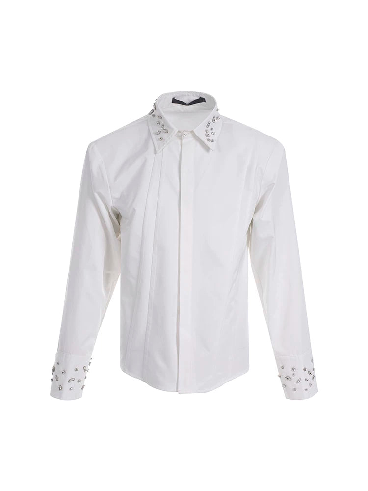 Silver Torrent Studded Collar Dress Shirt