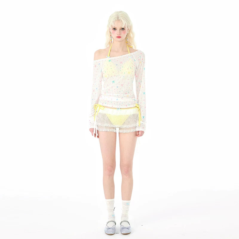 Starlight Sherbet Mesh Bikini Set