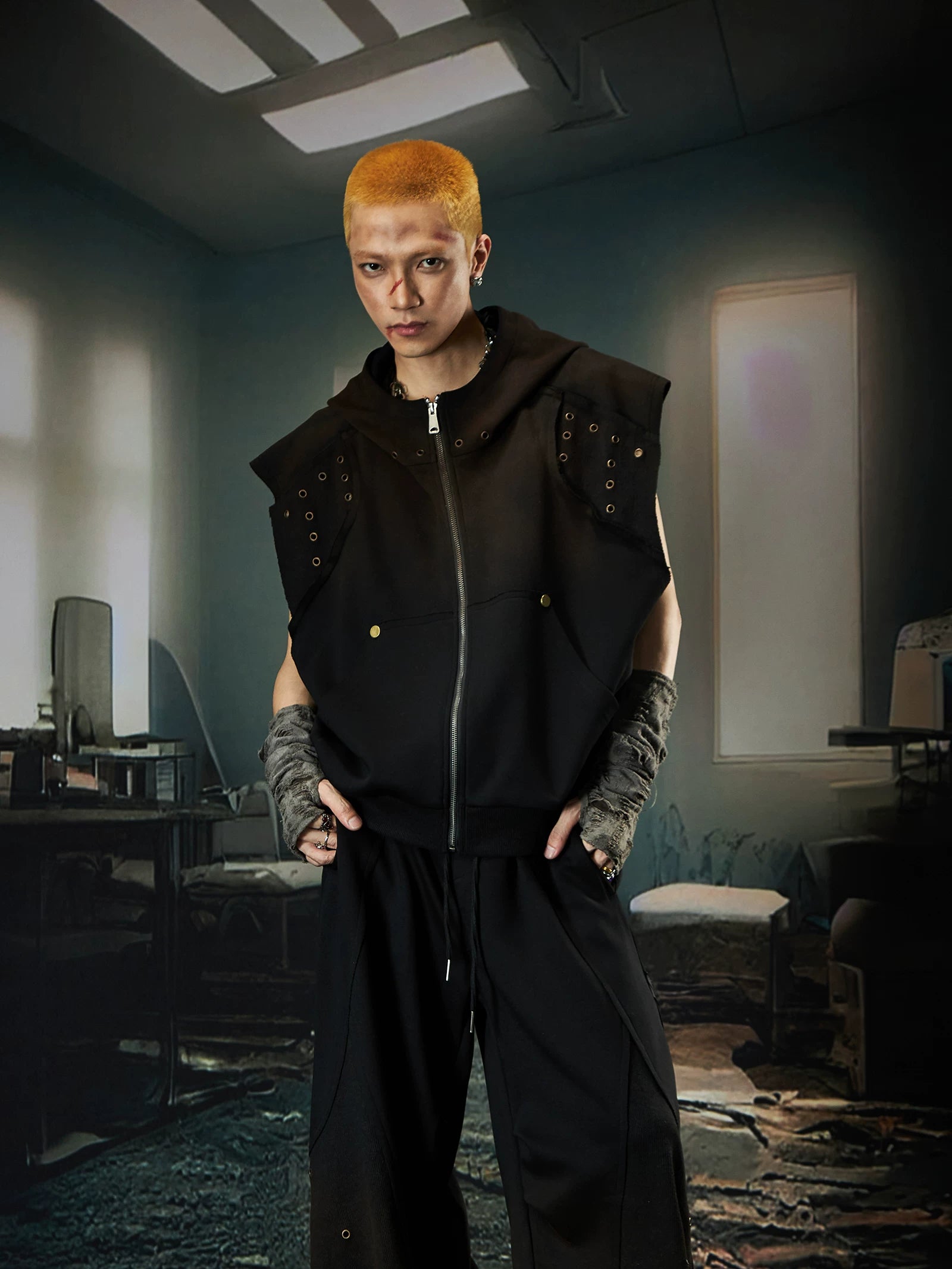 Ruinforge Grommet Hooded Vest