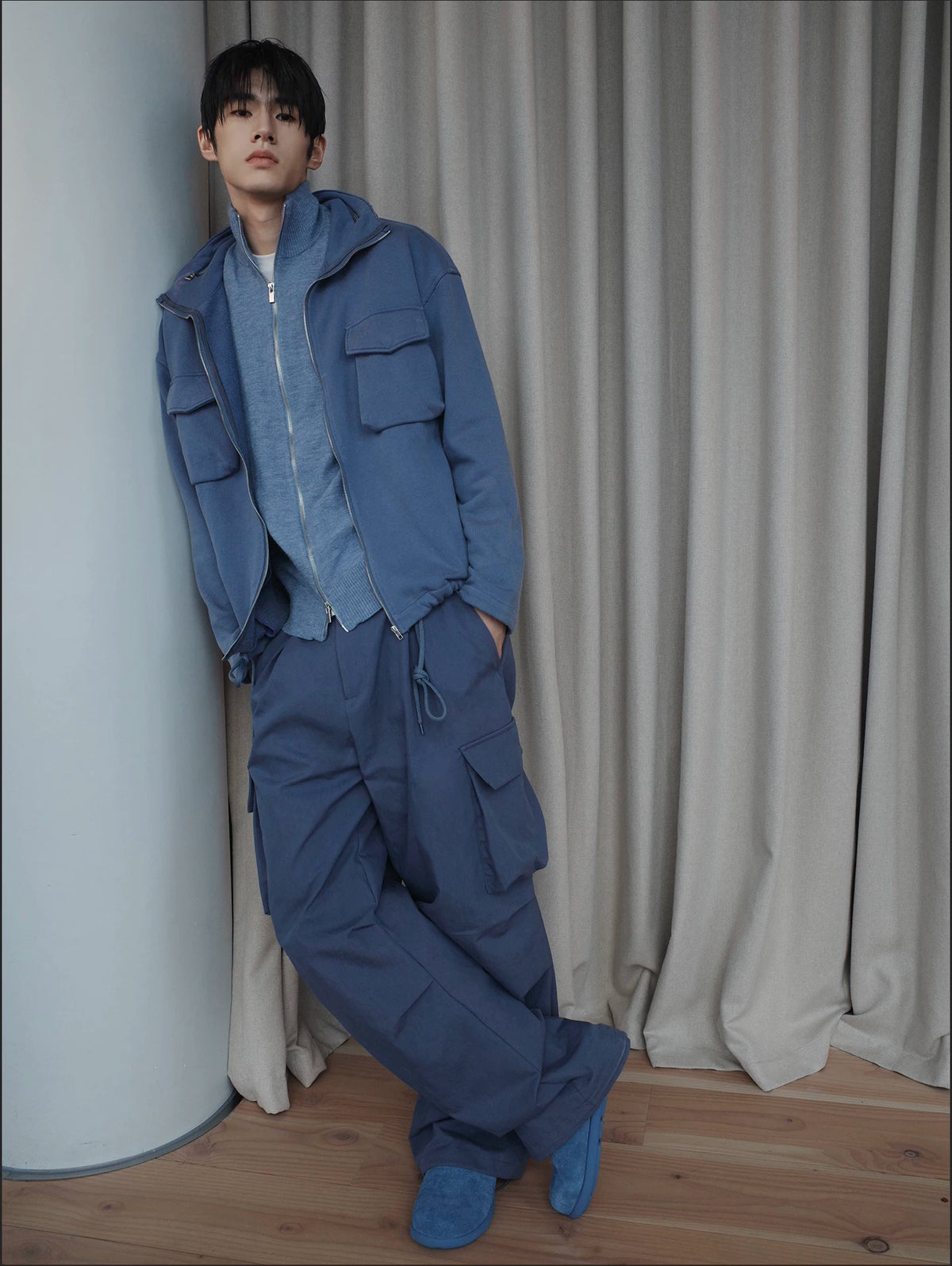 Haven Pleated Wide-Leg Cargo Pants