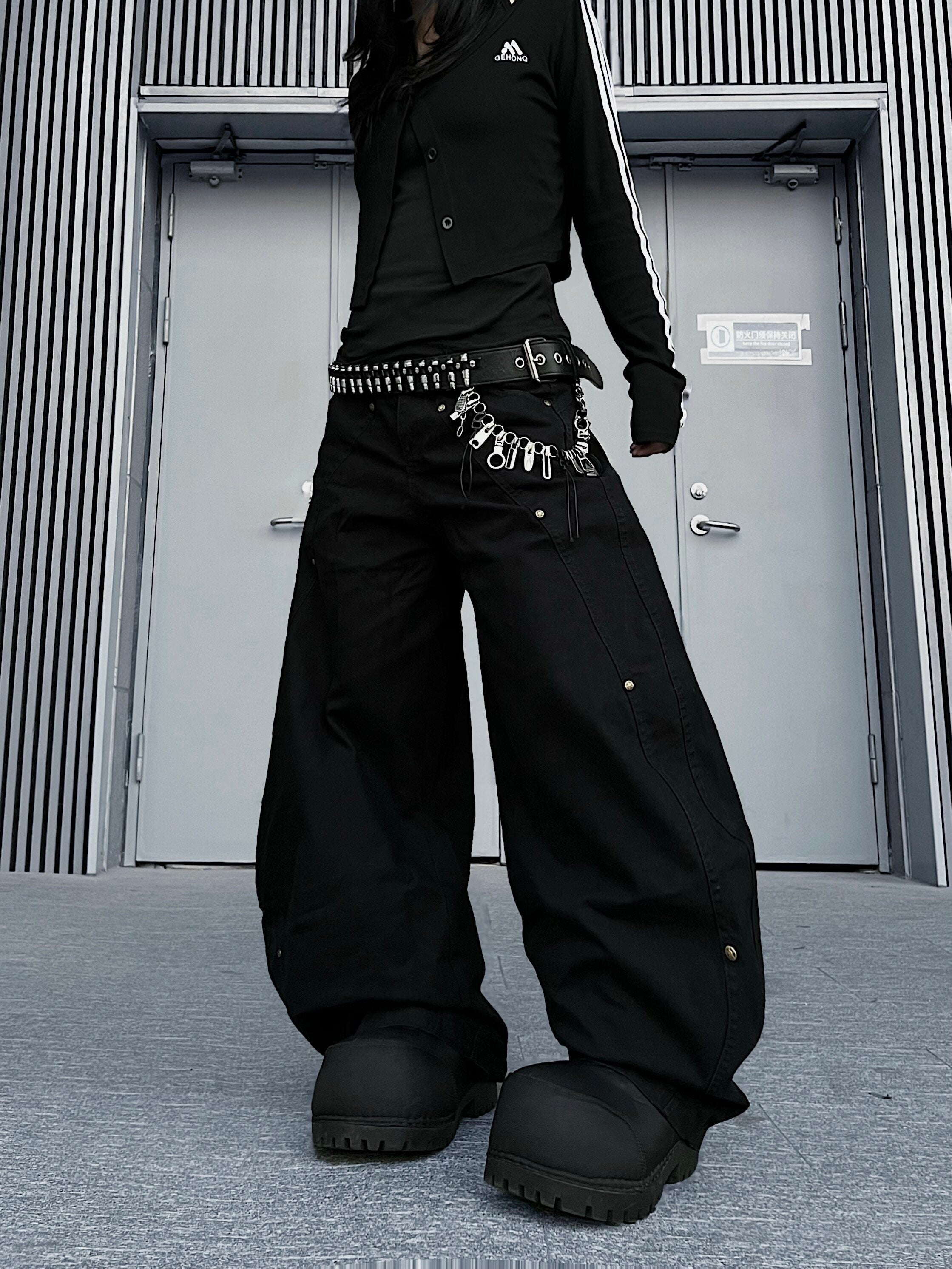 Men's Panel Seam Wide-Leg Pants