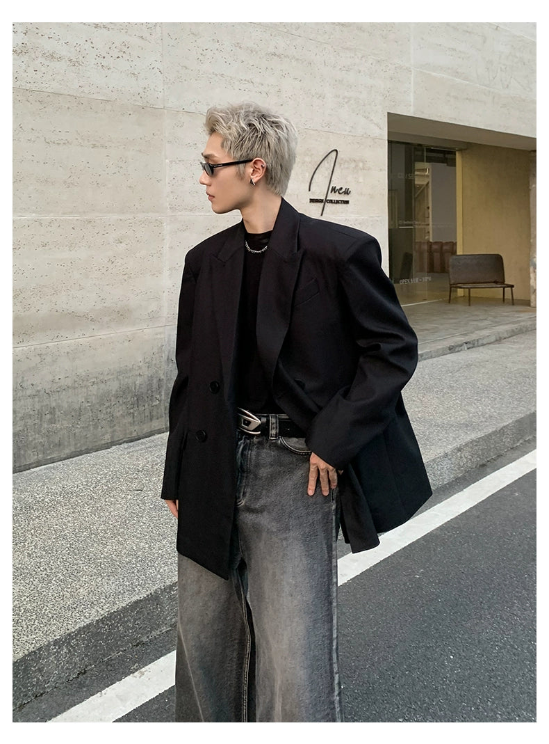 Oversized Black Blazer Suit