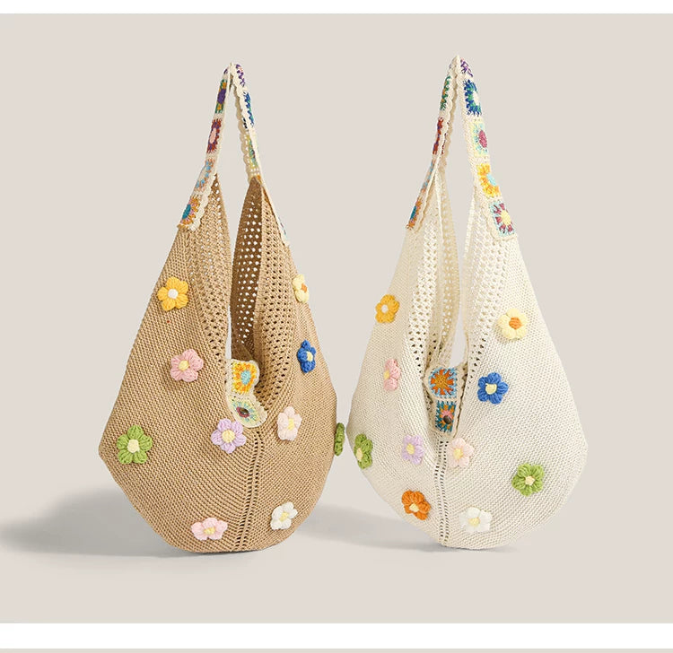 Daisy Meadow Crochet Hobo
