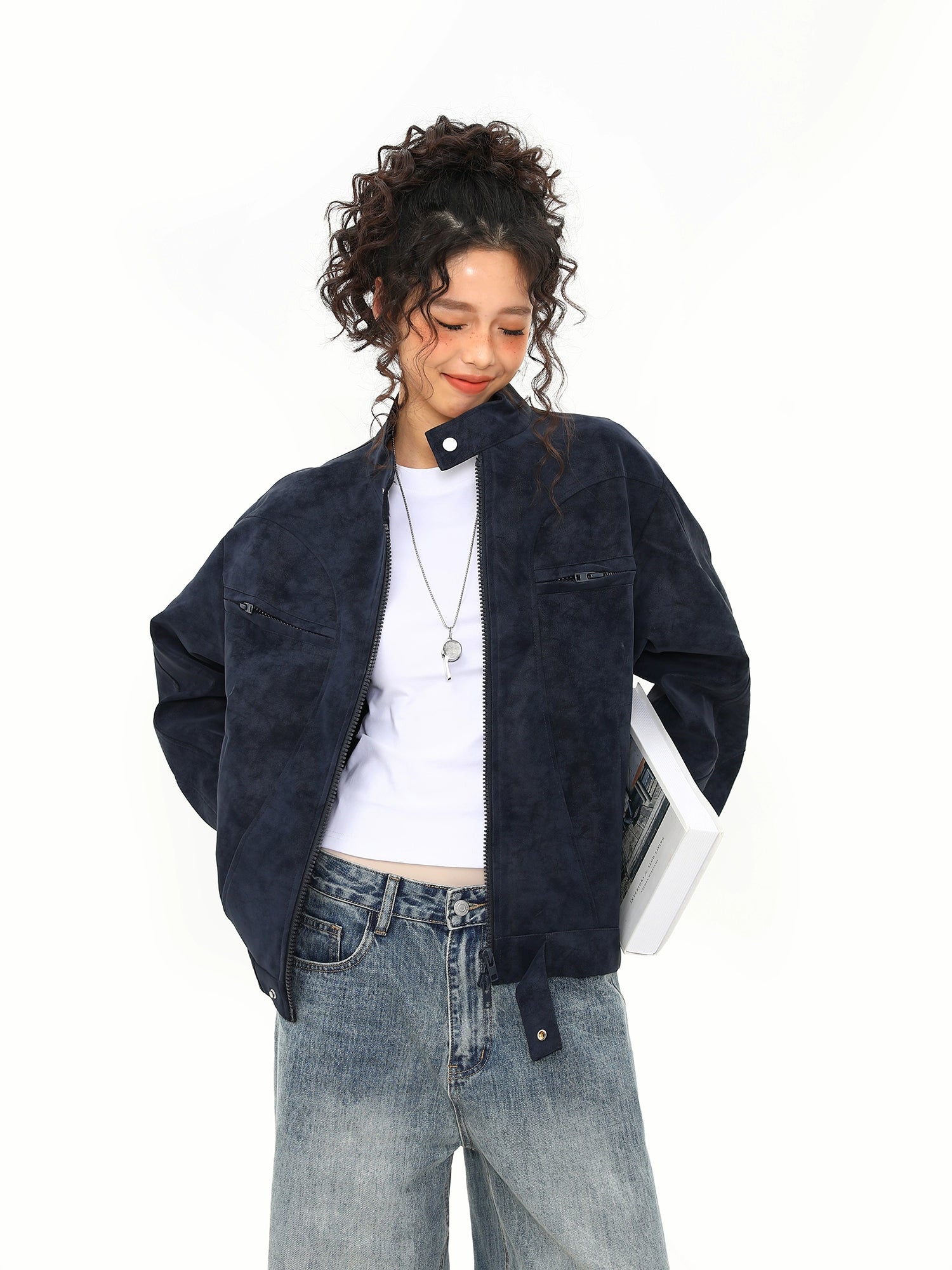 Drift Faux Suede Zip Jacket