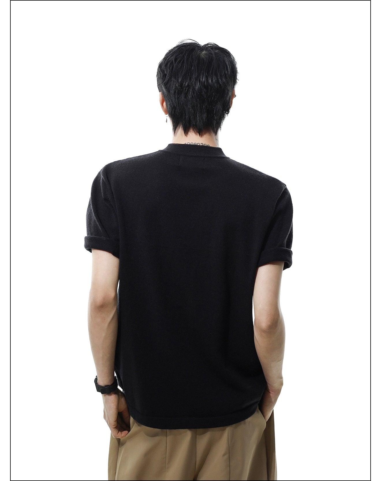 Heather Button Henley Knit Tee