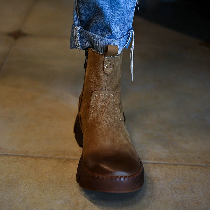 Fur Lined Brown Winter Boots