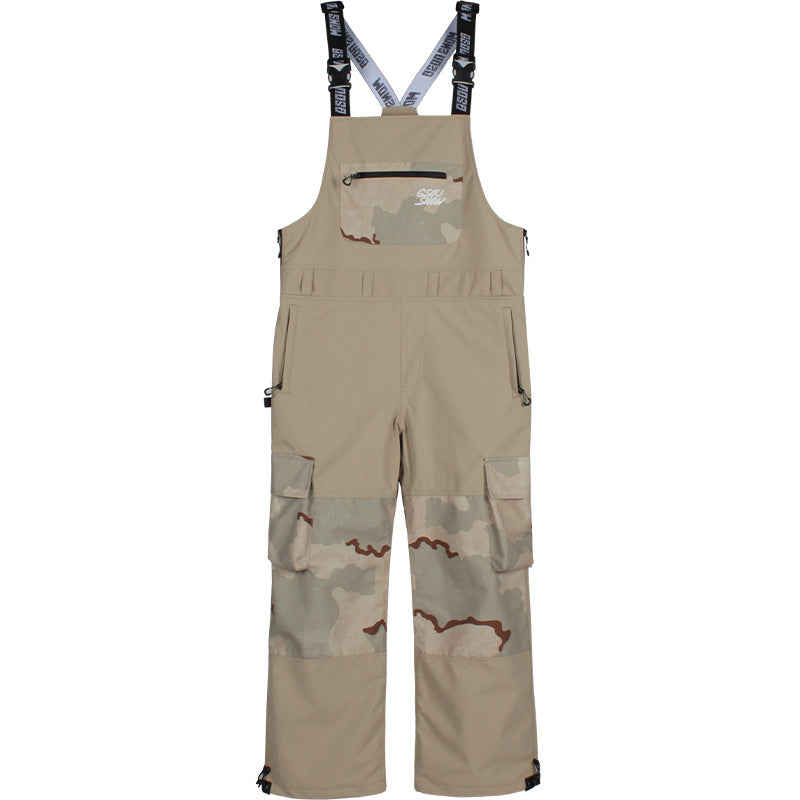 Contrast Crest Bib Snow Pants