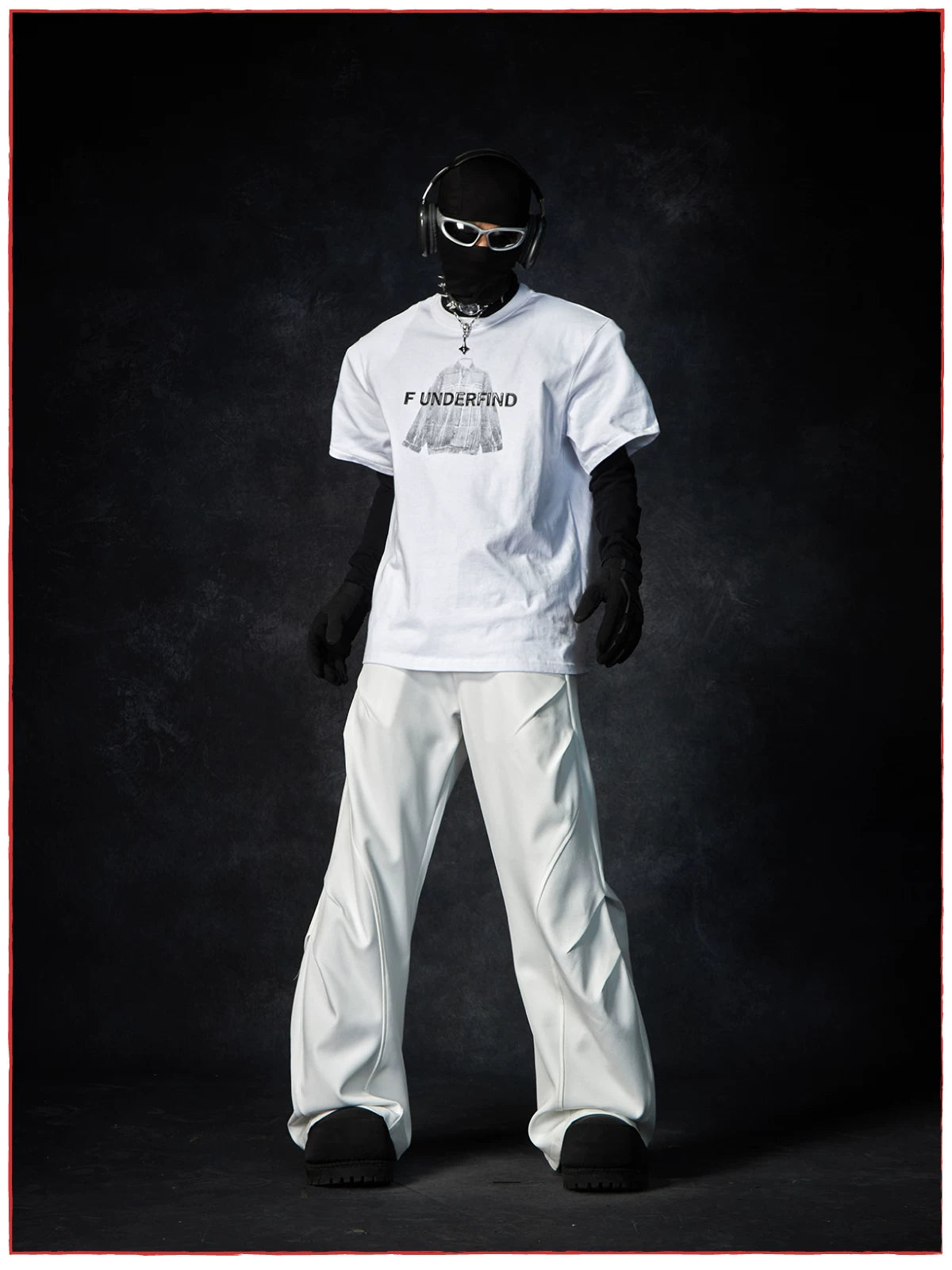 Wave Contour Wide‑Leg Trousers