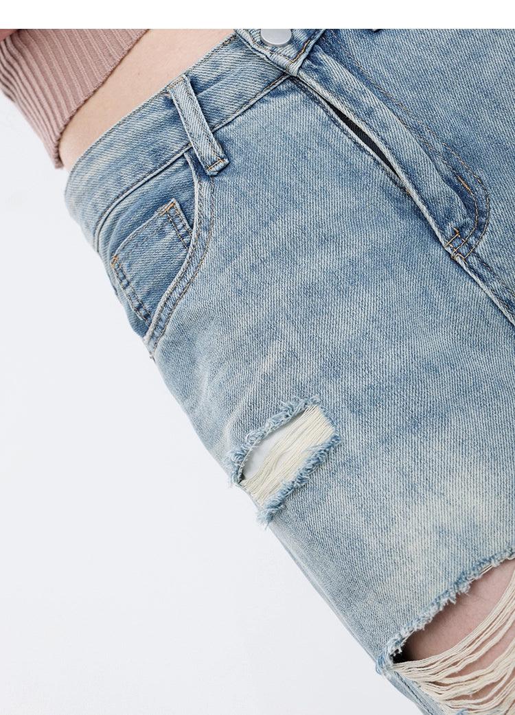 Vintage Grunge Delessed Wide-Big Jeans