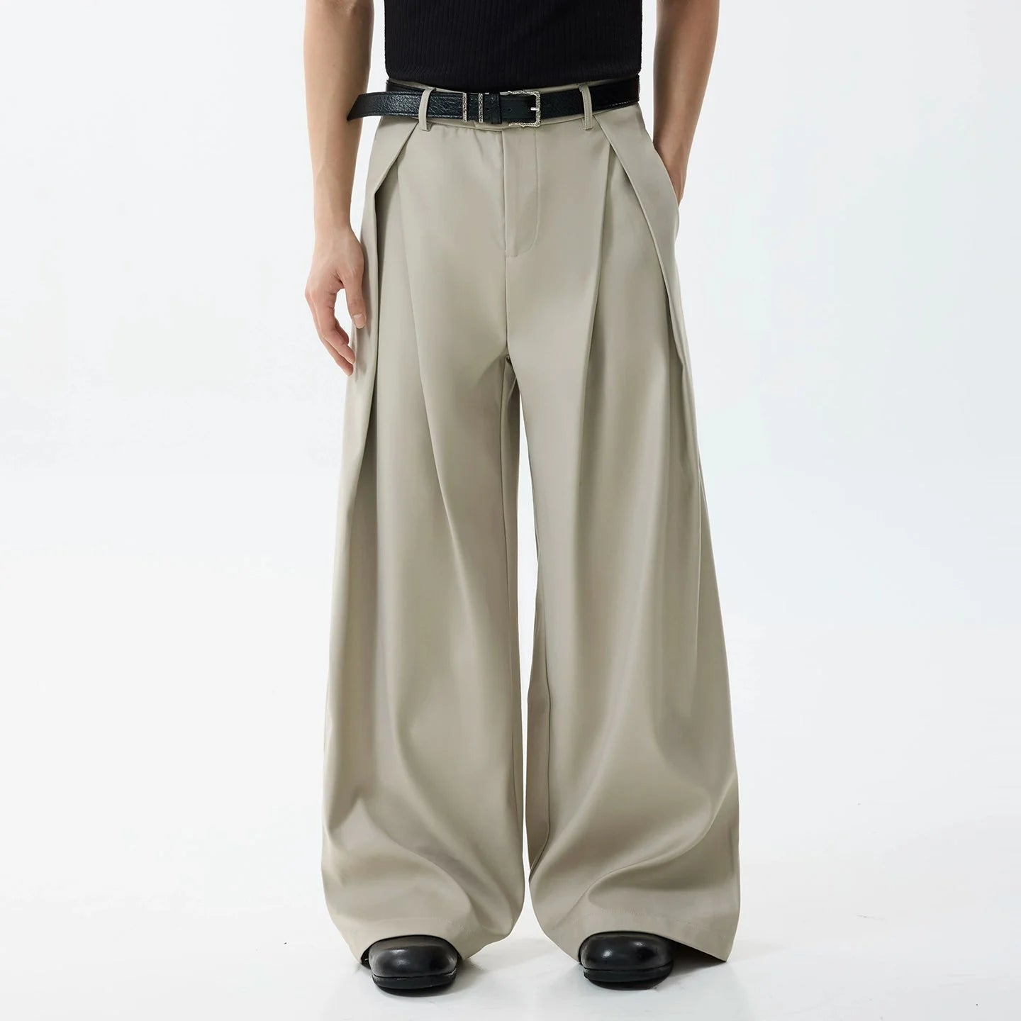 Graphite Drape Luxe Trousers