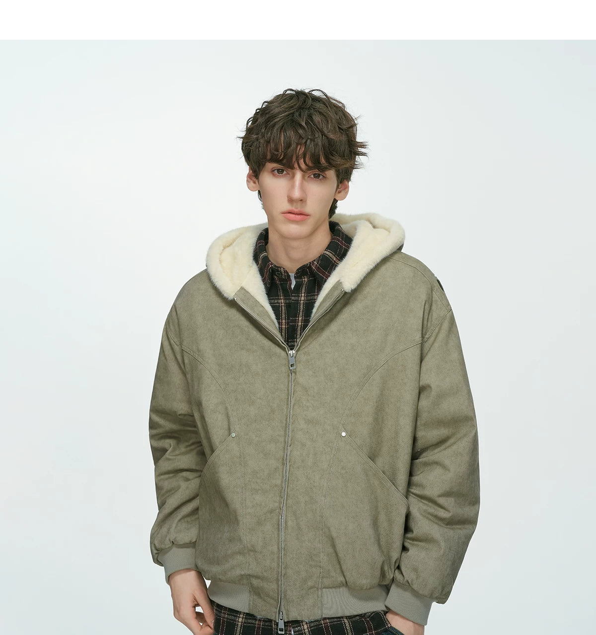 Frostcore Sherpa Hooded Bomber Jacket