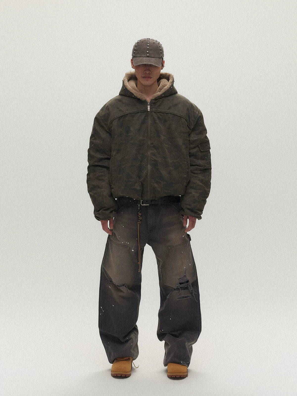 Dustland Sherpa-Lined Camo Hooded Jacket