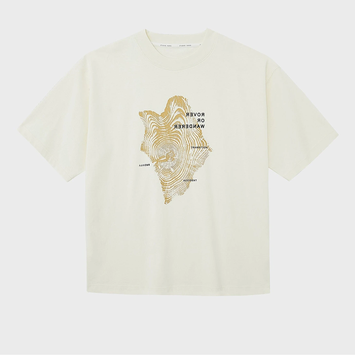 Camiseta de manga corta de impresión gráfica y letra