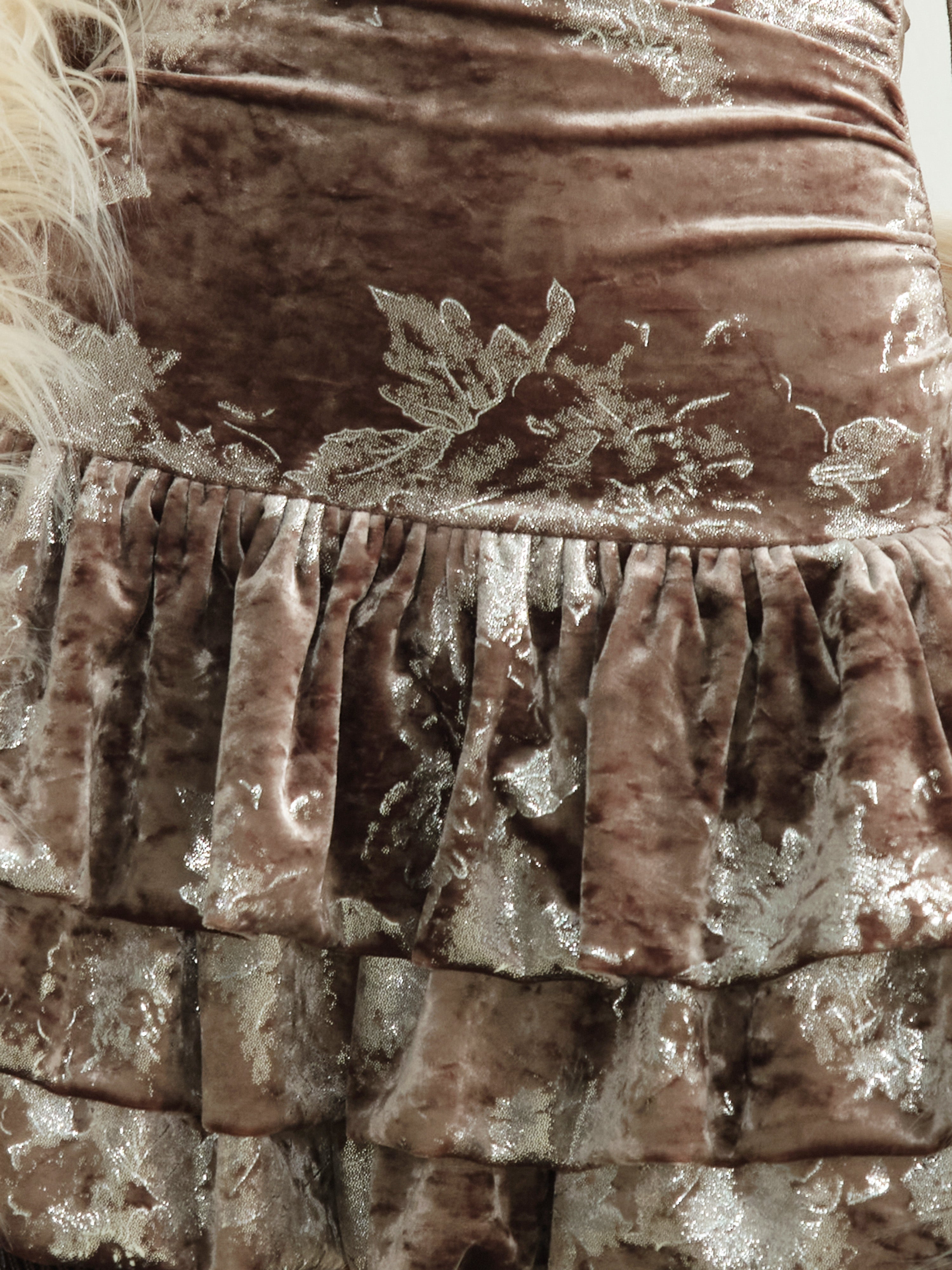 Velvet Ruffle Tank Mini Dress