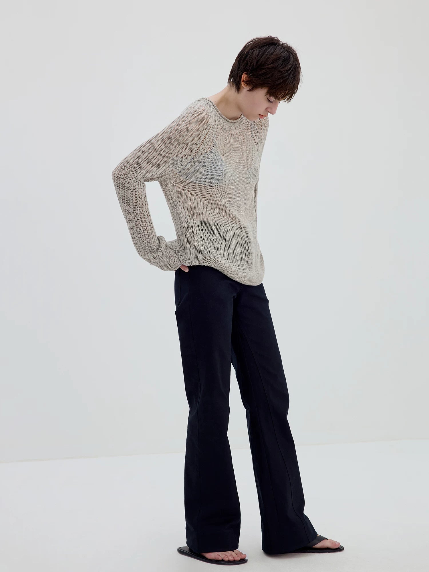 Sunmesh Sheer Knit Sweater
