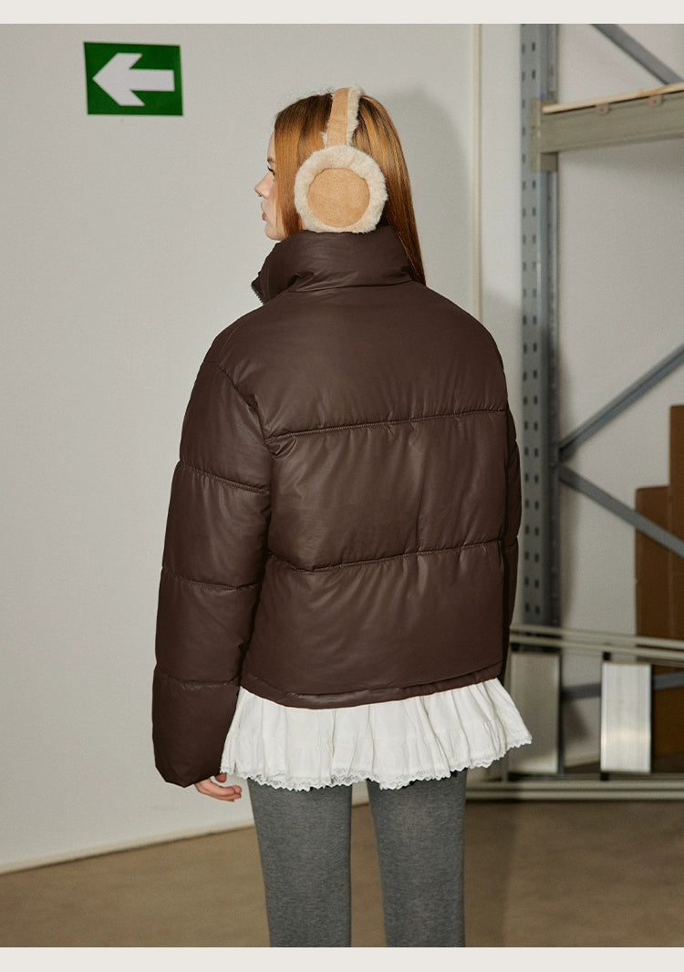 Veste en coton à col courte