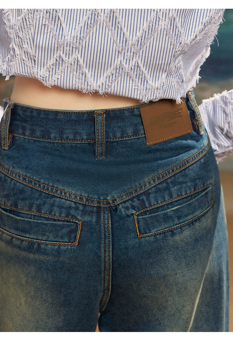 American Retro Patchwork Jeans