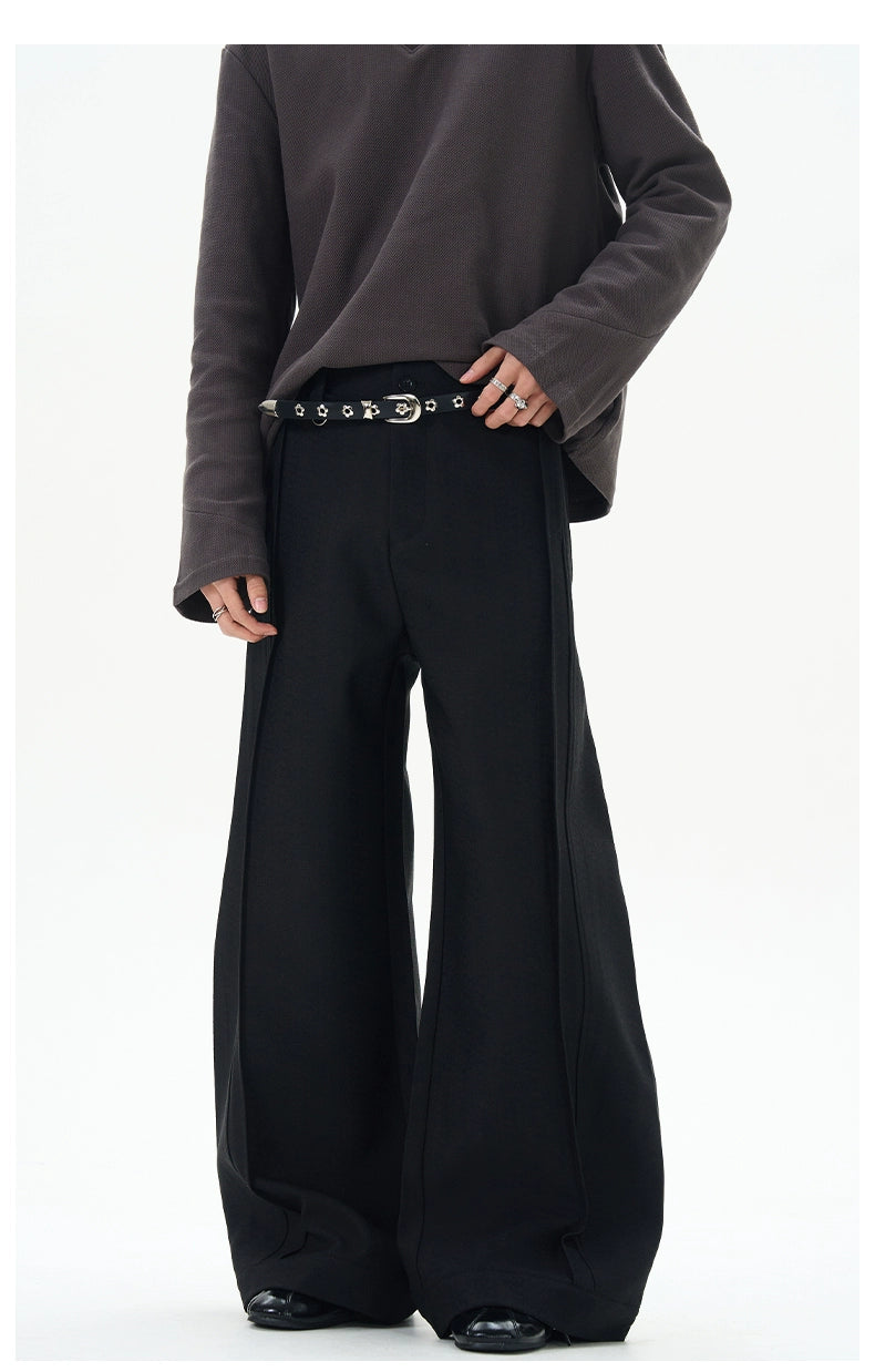 Graphite Drape Ultra-Wide Trousers
